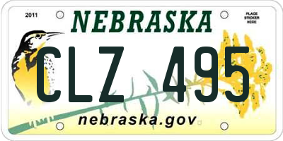 NE license plate CLZ495