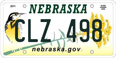 NE license plate CLZ498