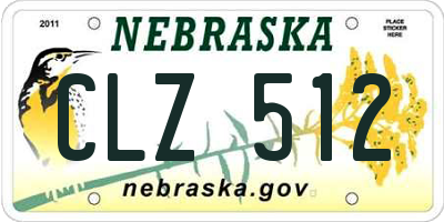 NE license plate CLZ512