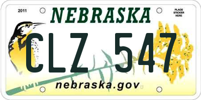 NE license plate CLZ547