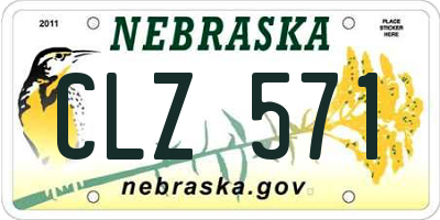 NE license plate CLZ571