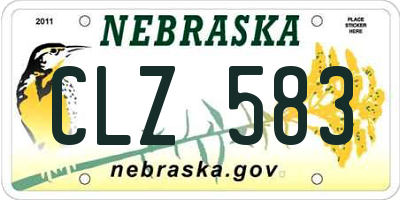 NE license plate CLZ583