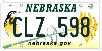 NE license plate CLZ598