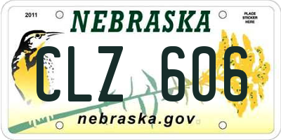 NE license plate CLZ606