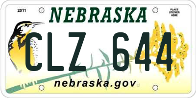 NE license plate CLZ644