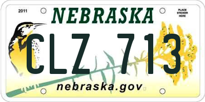 NE license plate CLZ713