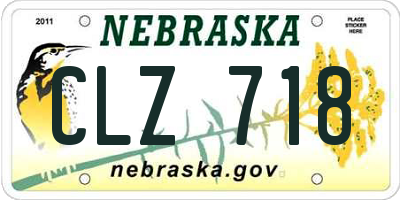 NE license plate CLZ718