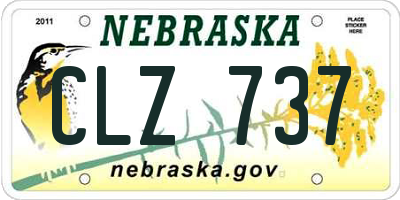 NE license plate CLZ737