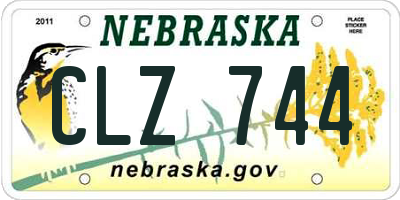 NE license plate CLZ744