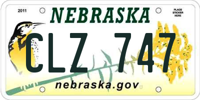 NE license plate CLZ747