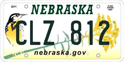 NE license plate CLZ812
