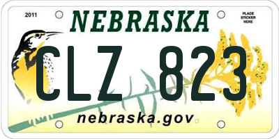NE license plate CLZ823