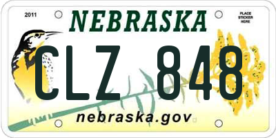 NE license plate CLZ848