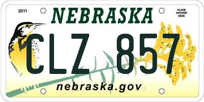 NE license plate CLZ857