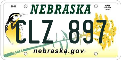 NE license plate CLZ897