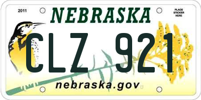 NE license plate CLZ921