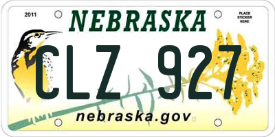 NE license plate CLZ927