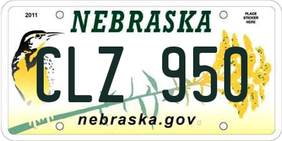 NE license plate CLZ950