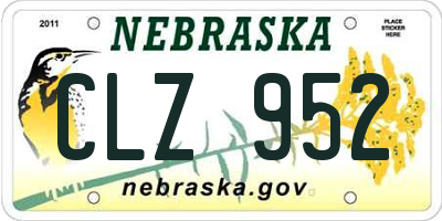 NE license plate CLZ952