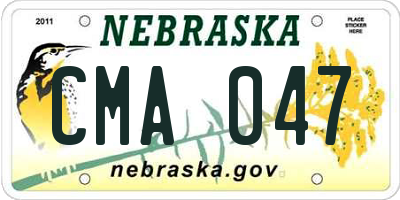 NE license plate CMA047