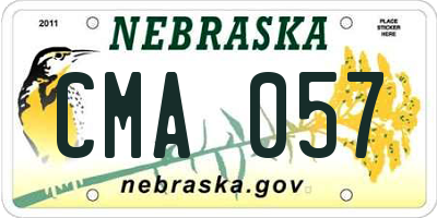 NE license plate CMA057