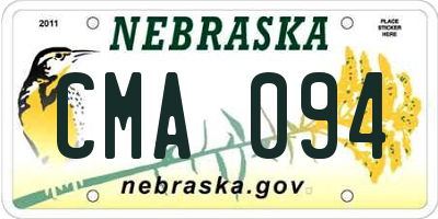 NE license plate CMA094