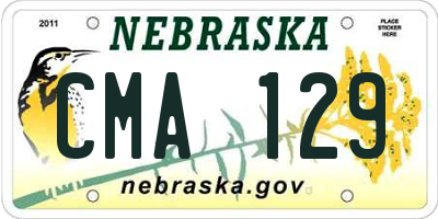 NE license plate CMA129