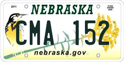 NE license plate CMA152