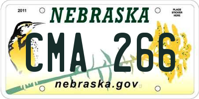 NE license plate CMA266