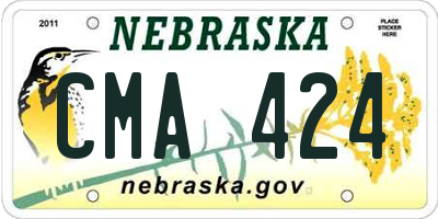 NE license plate CMA424