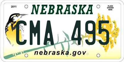 NE license plate CMA495