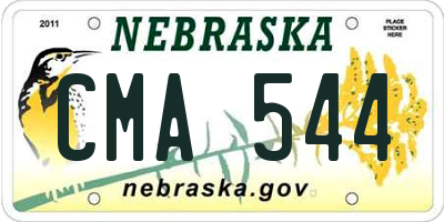 NE license plate CMA544