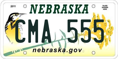 NE license plate CMA555