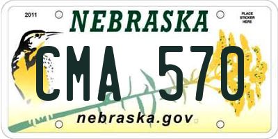 NE license plate CMA570
