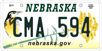NE license plate CMA594