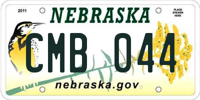 NE license plate CMB044