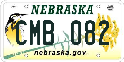 NE license plate CMB082