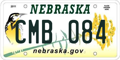 NE license plate CMB084