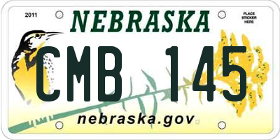 NE license plate CMB145
