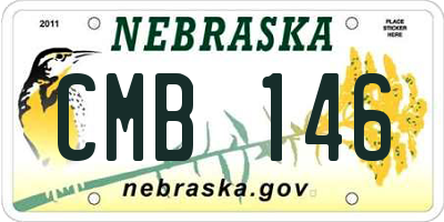 NE license plate CMB146