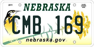 NE license plate CMB169