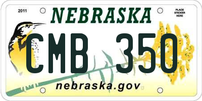 NE license plate CMB350
