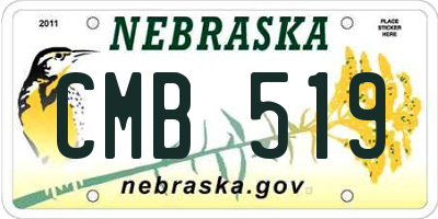 NE license plate CMB519