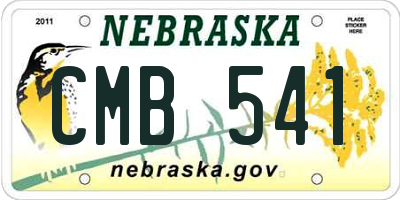 NE license plate CMB541
