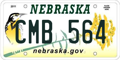 NE license plate CMB564