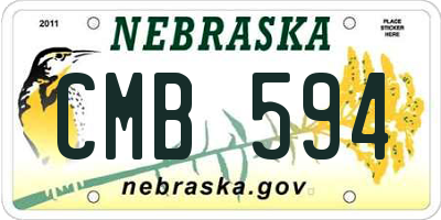 NE license plate CMB594
