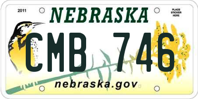 NE license plate CMB746