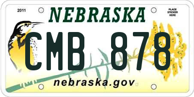 NE license plate CMB878
