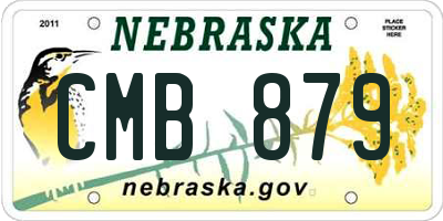 NE license plate CMB879