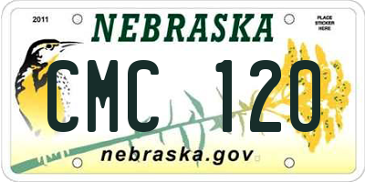 NE license plate CMC120